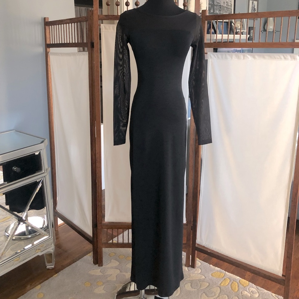 Bebe Skin Tight Maxi Dress